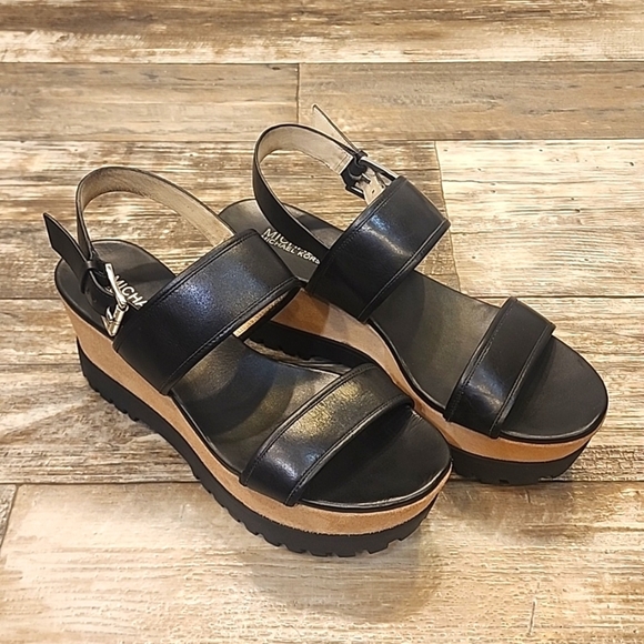 MICHAEL Michael Kors Shoes - Michael Kors Gillian Wedge Open Toe Platform Shoe Women's Size 9